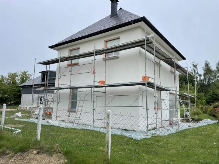Réalisation d'enduits projetés Avant Apres 7