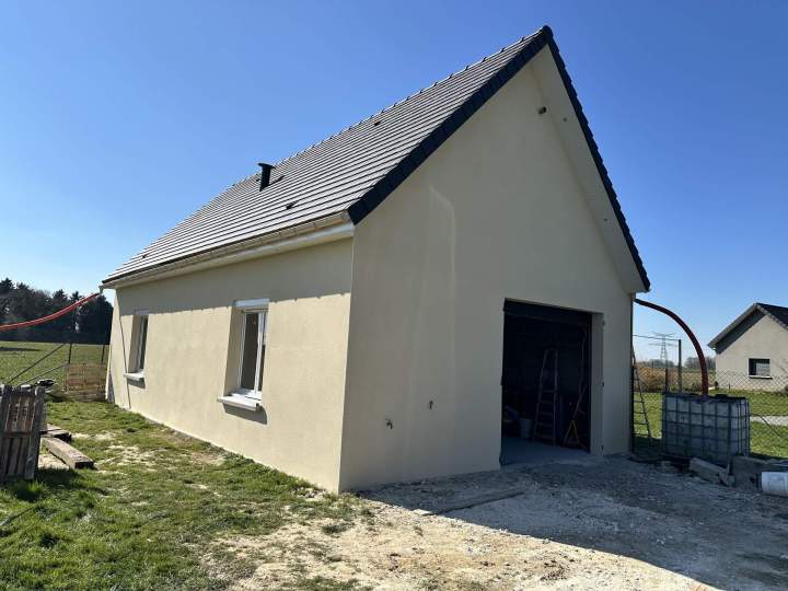 Réalisation d'enduits projetés Avant Apres 1
